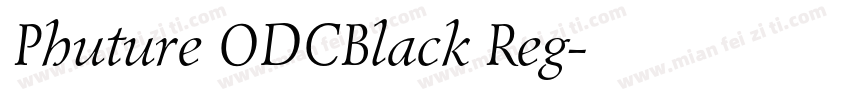 Phuture ODCBlack Reg字体转换